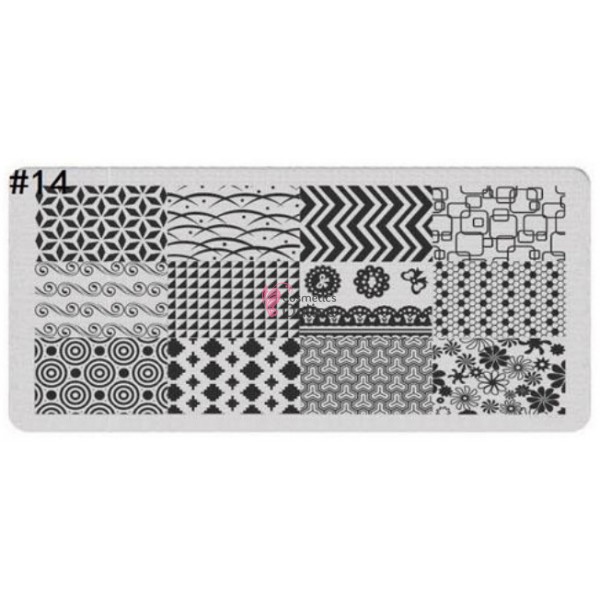 Matrita de Unghii din metal dreptunghiulara 6x12cm XYP 014